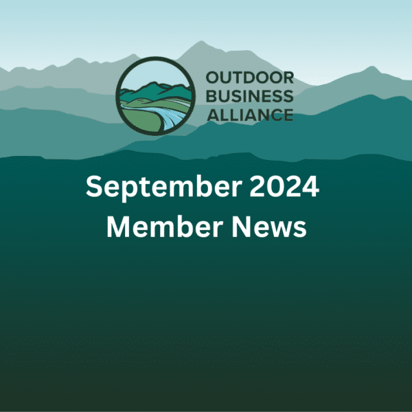 A landscape image of the mountains of Western North Carolina with the OBA logo and September 2024 Member News in front.