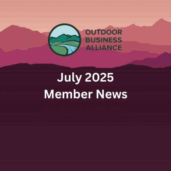 July 2025 OBA Member News overlaid on WNC mountains of all colors